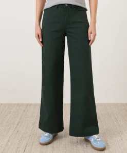 Organic Stretch Twill Wide Leg Pant