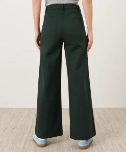 Organic Stretch Twill Wide Leg Pant