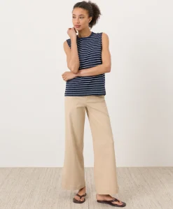 Organic Stretch Twill Wide Leg Pant
