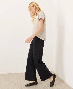 Organic Stretch Twill Wide Leg Pant