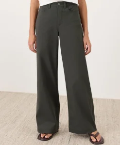 Organic Stretch Twill Wide Leg Pant