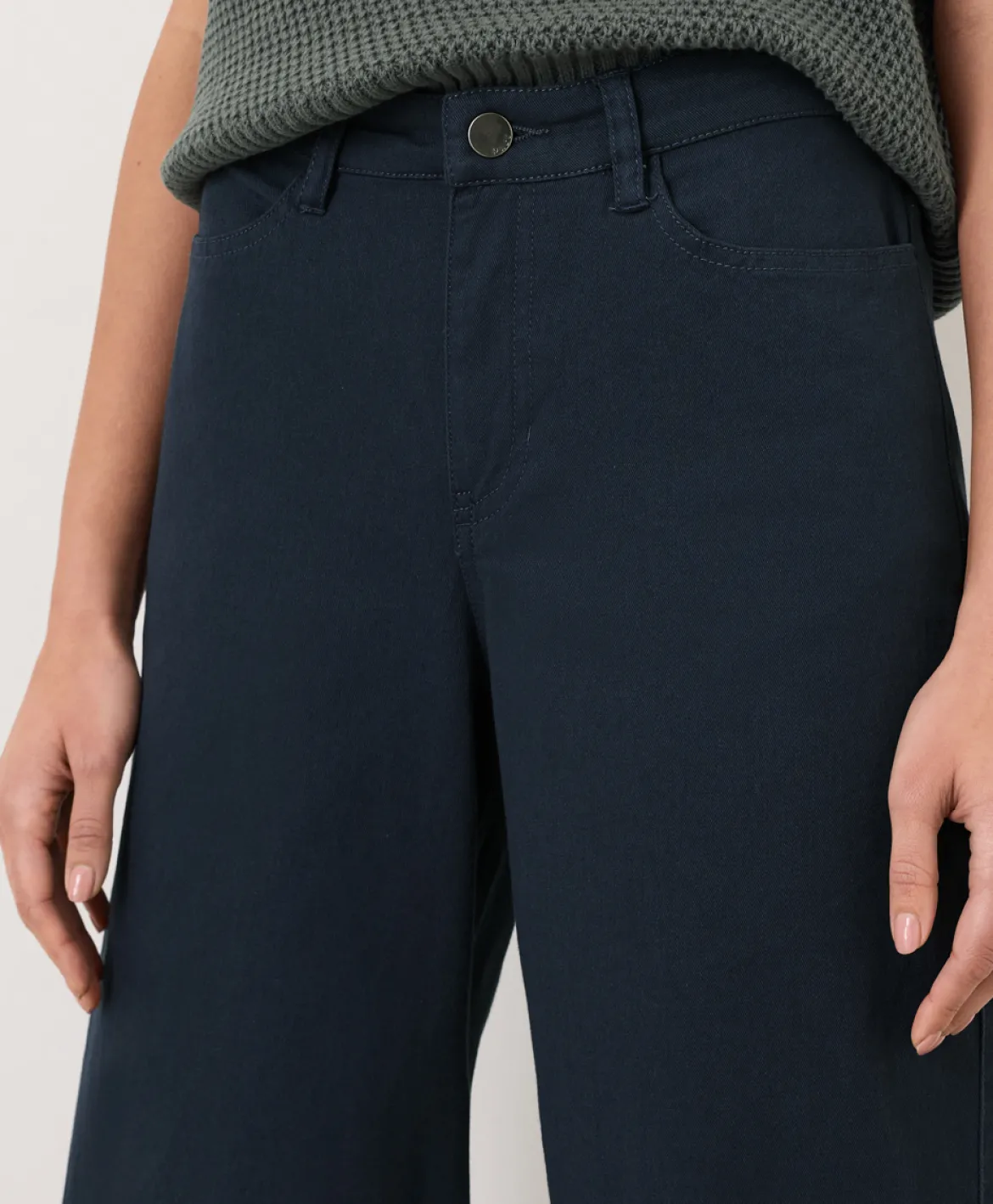 Organic Stretch Twill Wide Leg Pant