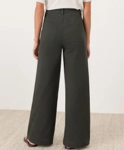 Organic Stretch Twill Wide Leg Pant