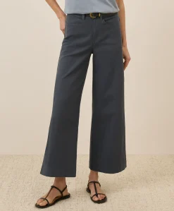 Organic Stretch Twill Wide Leg Pant
