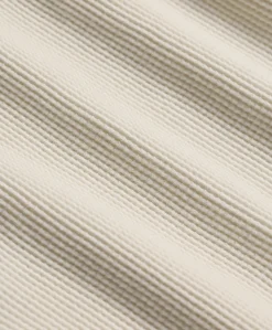 Organic Thermal Waffle Henley Pullover