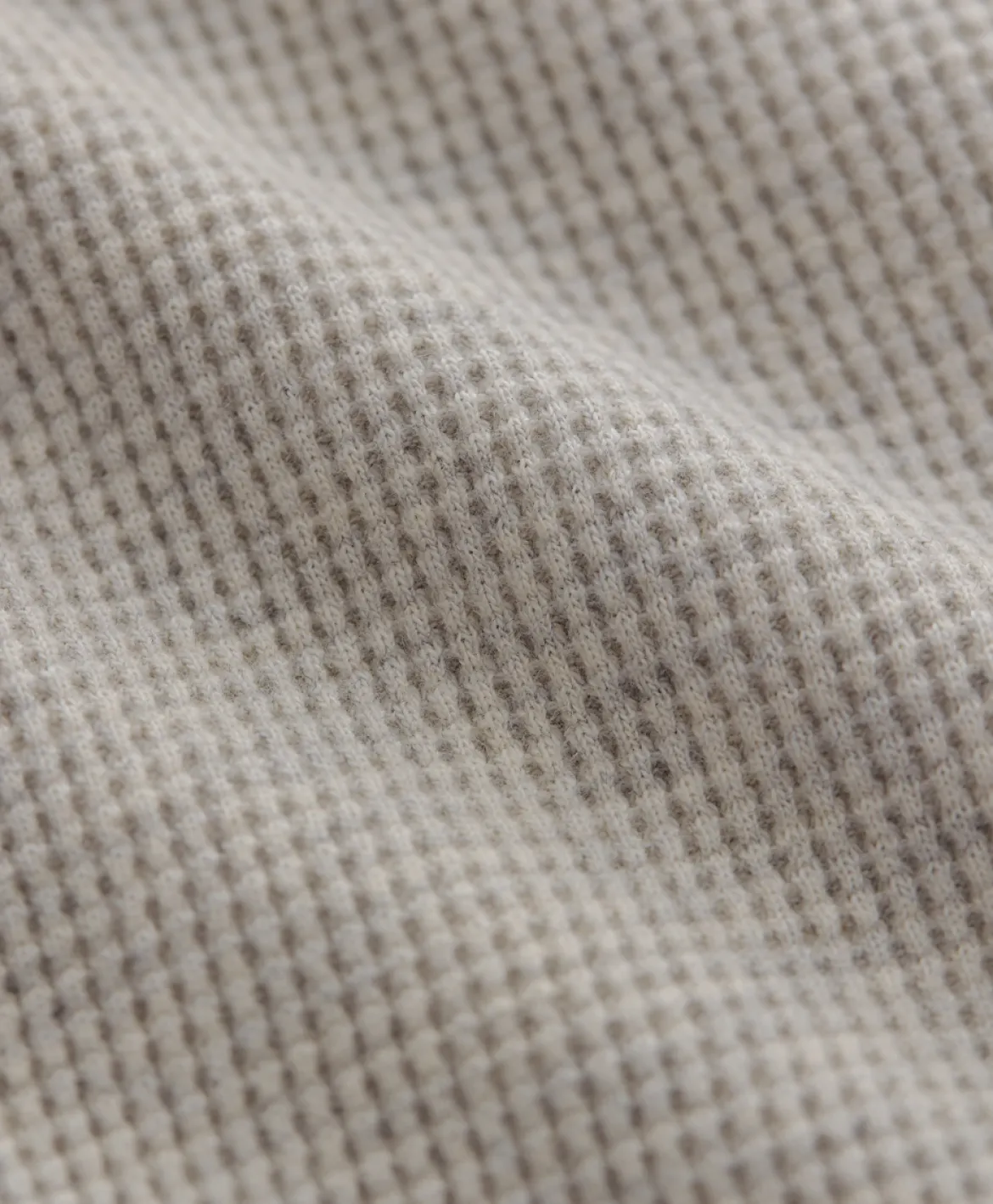 Organic Thermal Waffle Henley Pullover