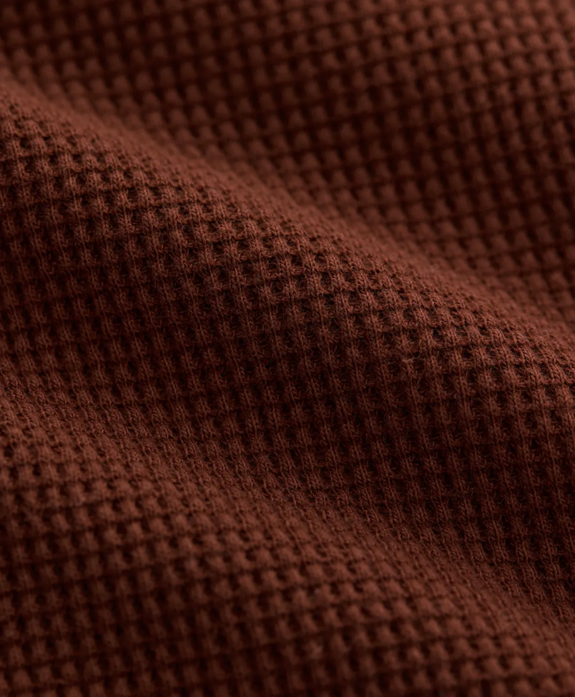 Organic Thermal Waffle Henley Pullover