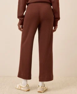 Organic Thermal Waffle Wide Leg Pant