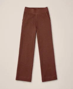 Organic Thermal Waffle Wide Leg Pant