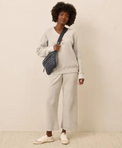 Organic Thermal Waffle Wide Leg Pant