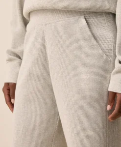 Organic Thermal Waffle Wide Leg Pant