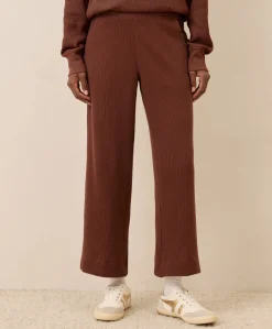 Organic Thermal Waffle Wide Leg Pant