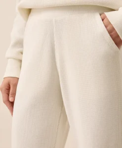 Organic Thermal Waffle Wide Leg Pant