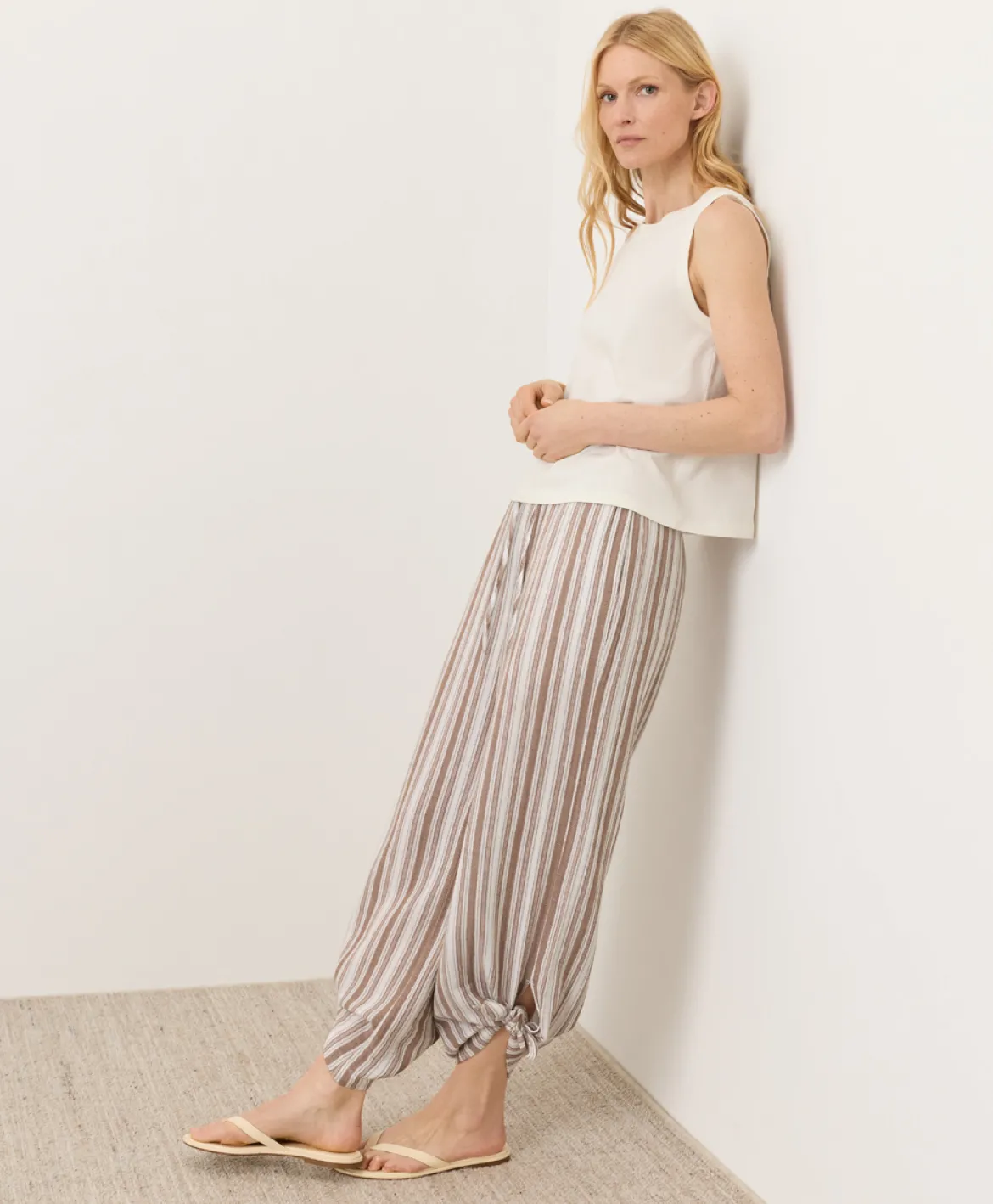 Organic Coastal Double Gauze Split Hem Pant