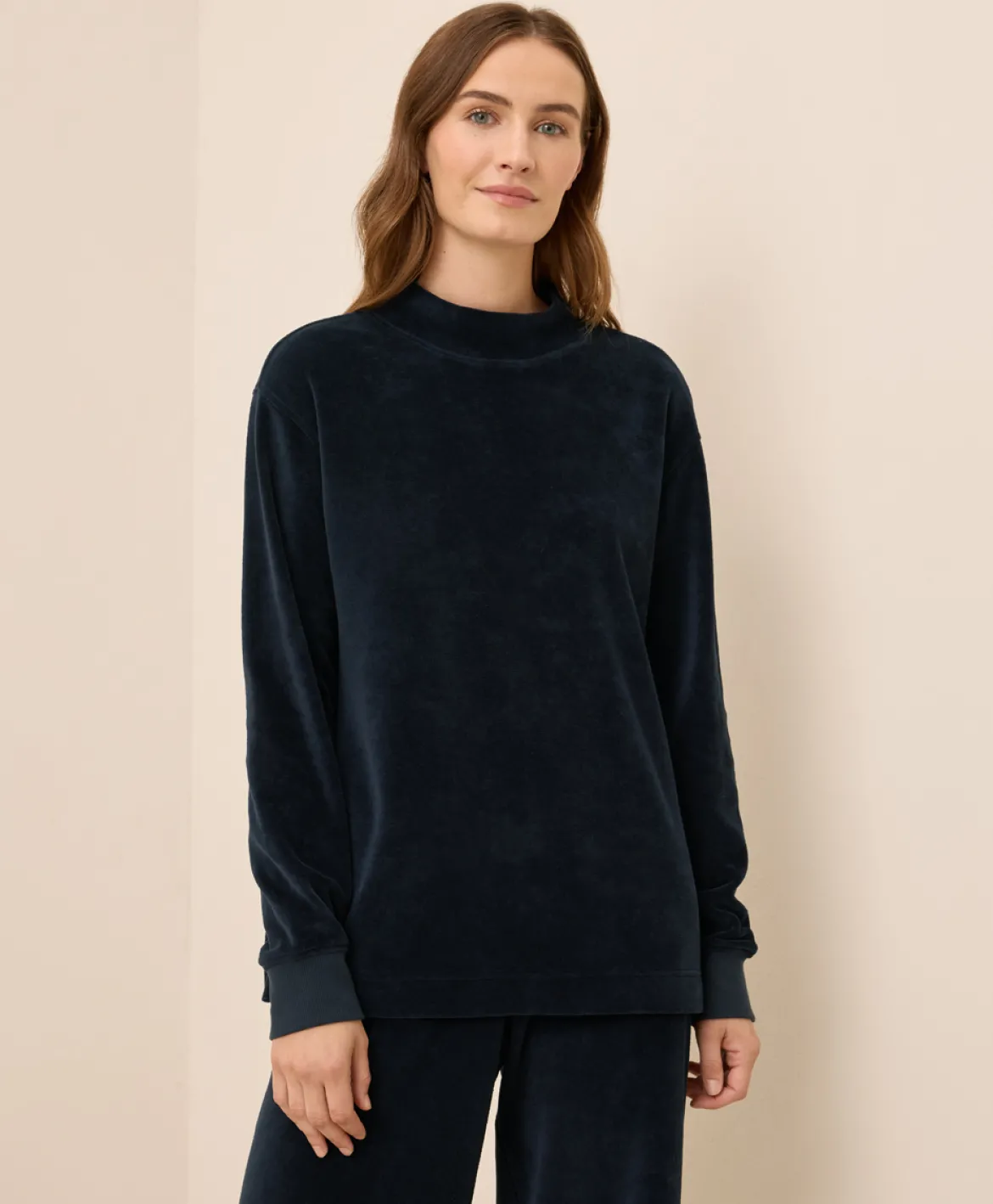 Organic Pure Velour Mock Tunic