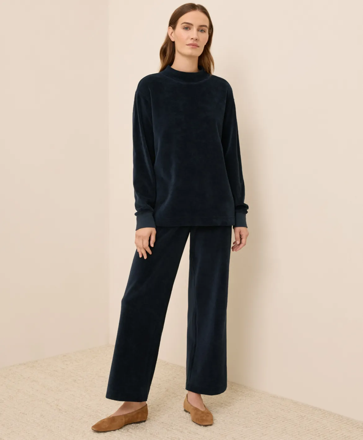 Organic Pure Velour Mock Tunic