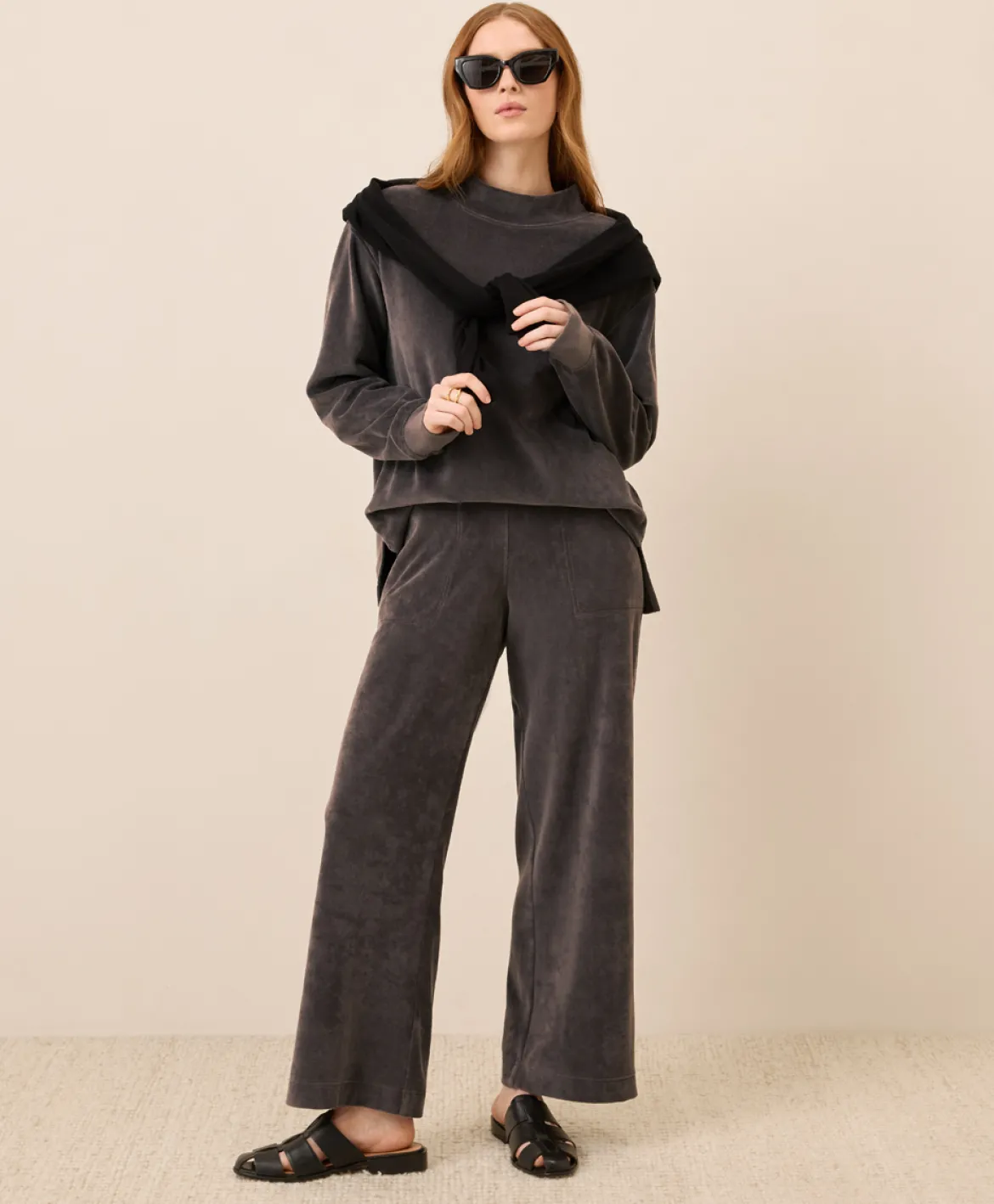 Organic Pure Velour Mock Tunic