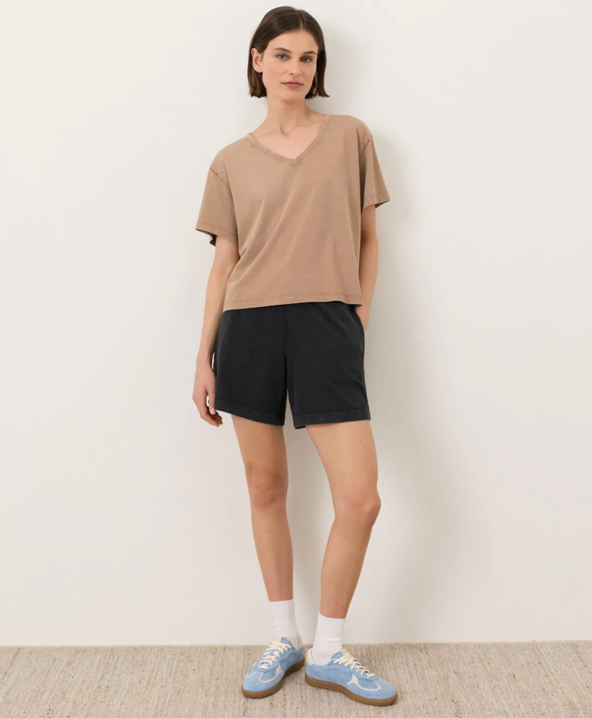 Organic Vintage Jersey V-Neck Tee